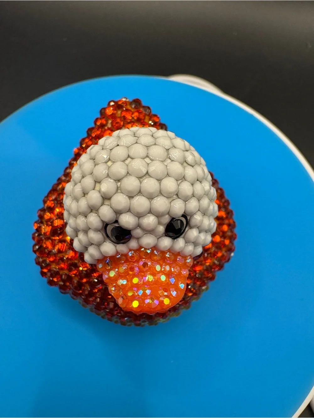 Hand Blinged Sparkling Candy Corn Rubber Duck Halloween Jeep Jewels